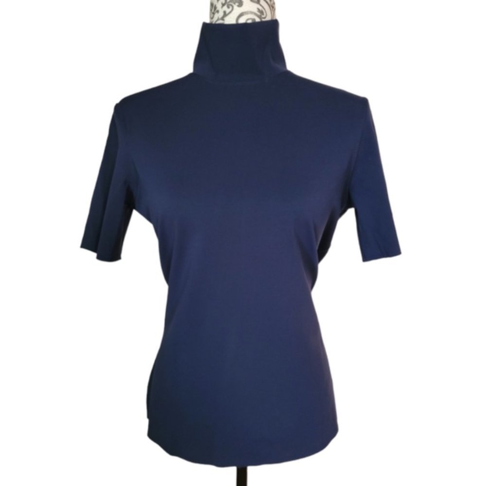 Kit & Ace short sleeve mock turtleneck spandex blend shirt size large